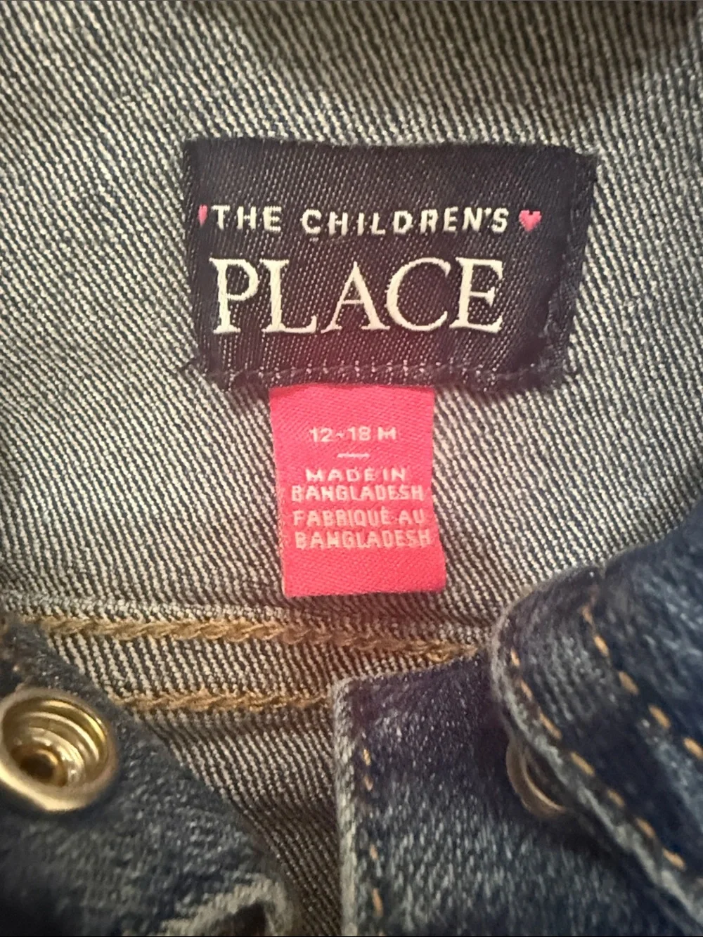 The Children's Place Dark Blue Denim Jacket for Kids